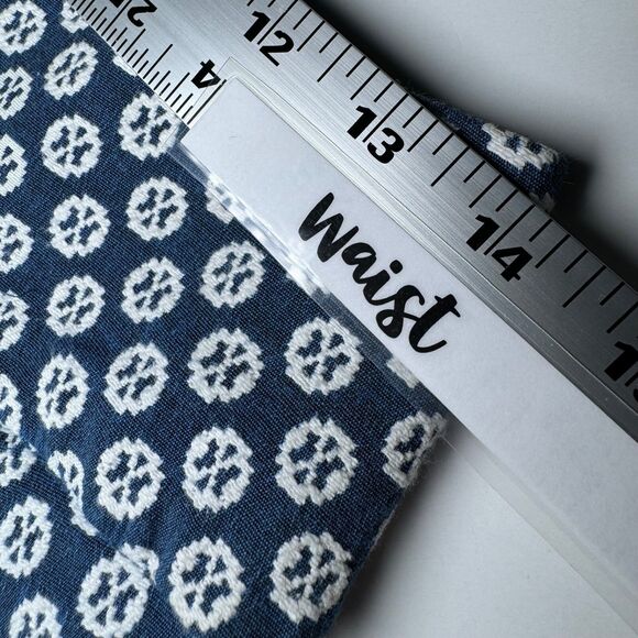 Maeve by Anthropologie Skirt Womens 6 Navy Geometric Print Cotton A Line Pockets - Picture 9 of 12